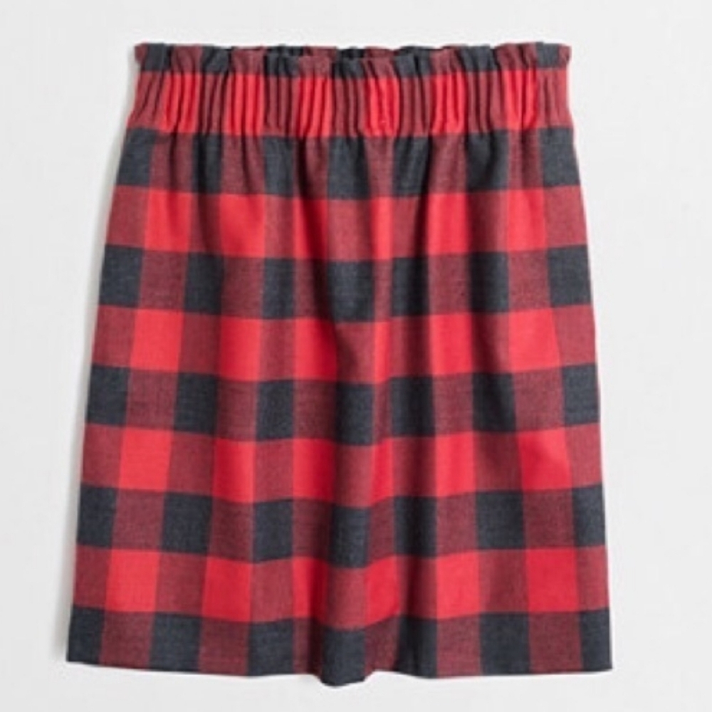 J. Crew Buffalo Plaid Sidewalk Mini Skirt - Size 8